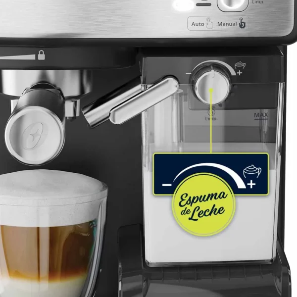 CAFETERA OSTER EXPRESS 6603SS SILVER 15 BARES ESPUMADOR LECHE - Imagen 4