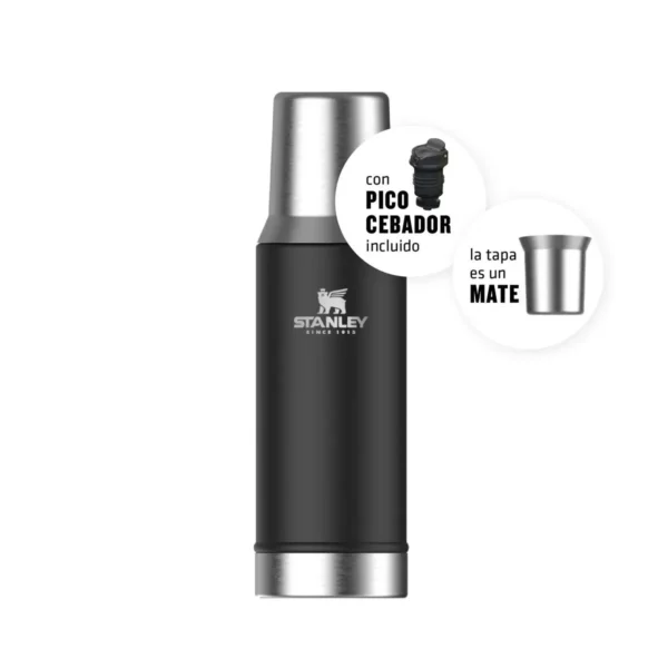 TERMO STANLEY MATE SYSTEM CLASSIC  800cc NEGRO Libre de BPA 10-10296-021