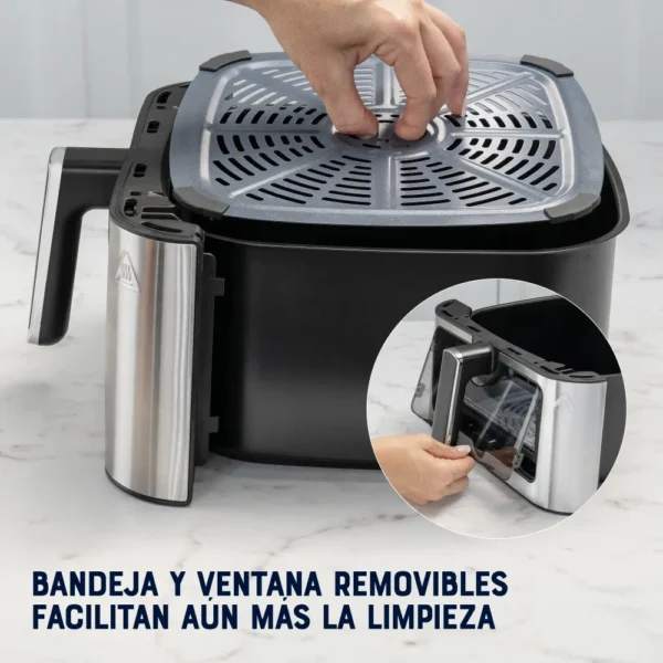 FREIDORA OSTER OSCKTAF75WDSSDF-054 SIN ACEITE VISOR 7.5L DIGITAL - Imagen 6