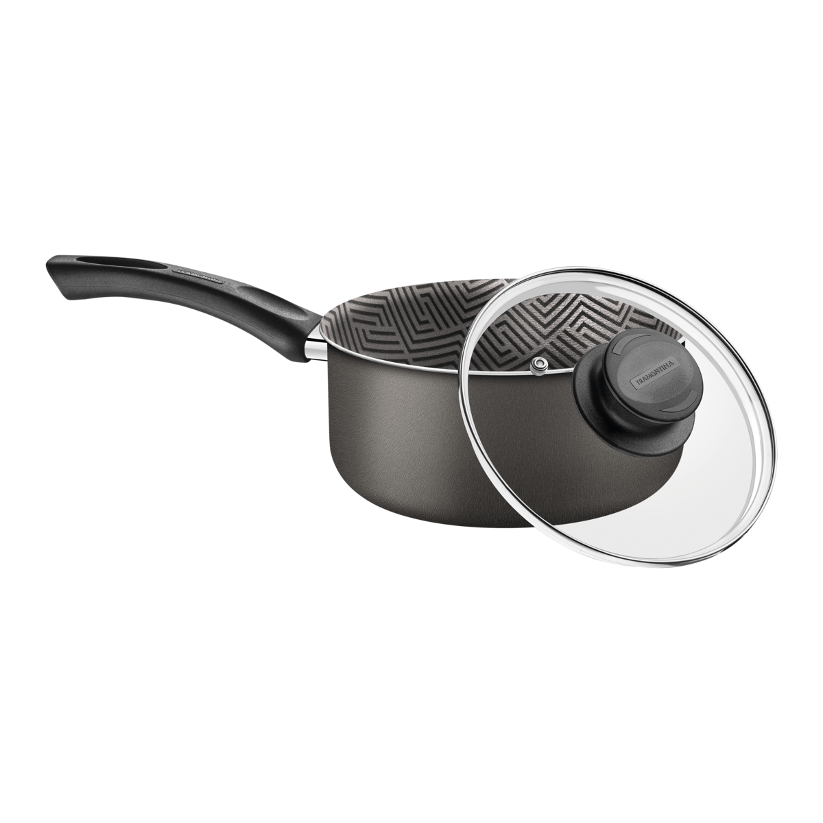 OLLA TRAMONTINA PARIS TEXTURE 20cm 28525/620 C/MANGO C/TAPA VIDRIO - Imagen 3