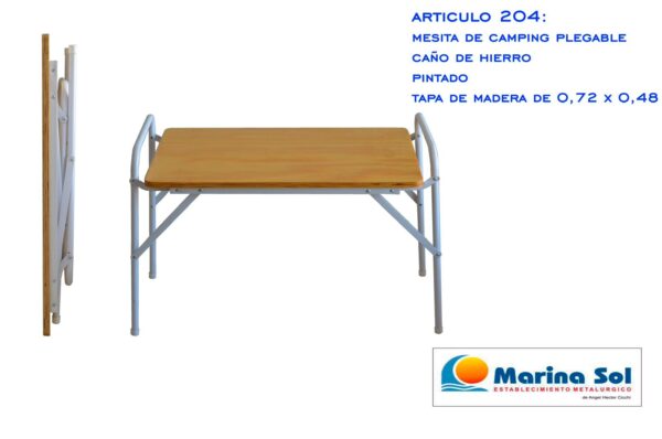 MESA MARINA SOL CAMPING PLEGABLE 0.72x0.48 204