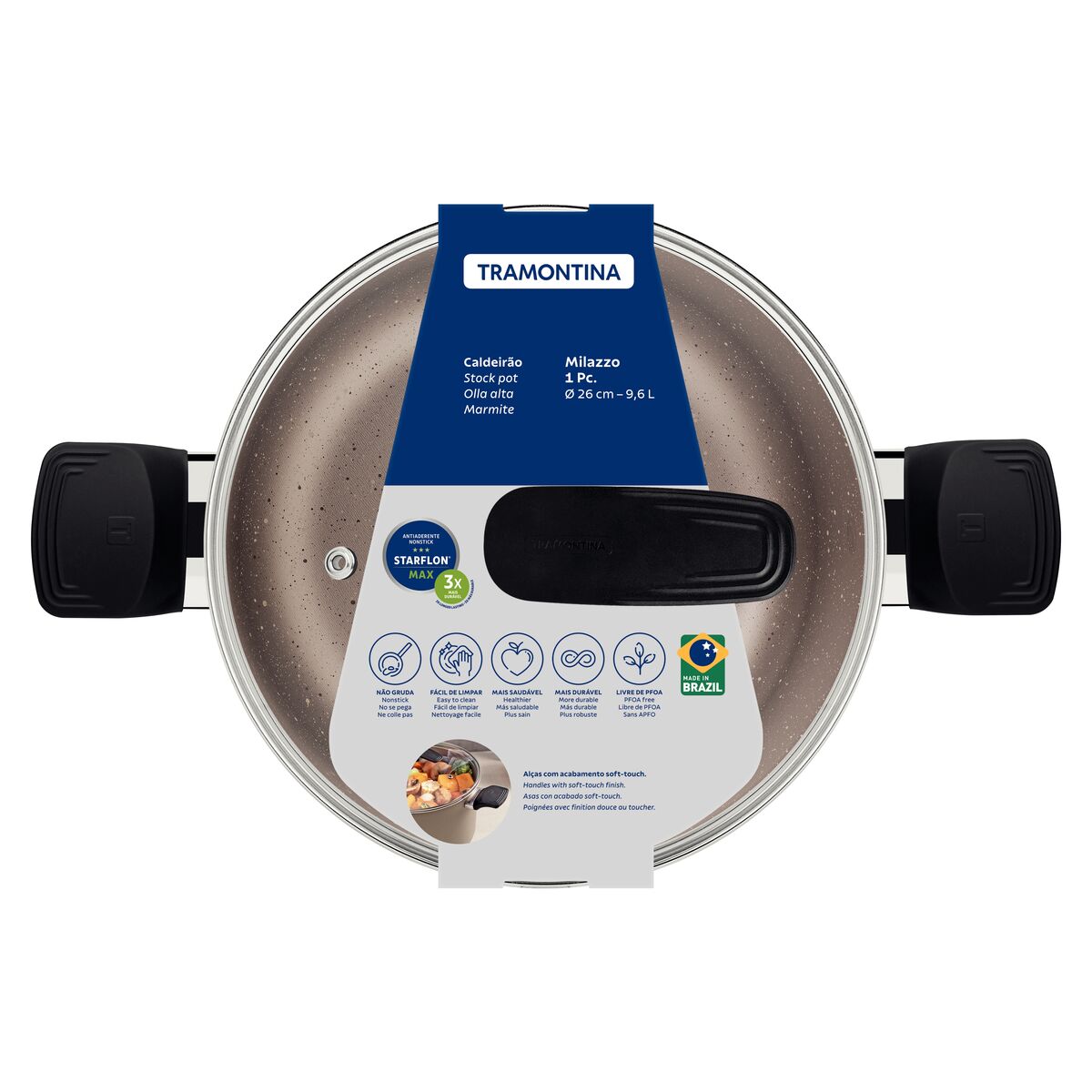 OLLA TRAMONTINA MILAZZO 26cm ALTA 28574/426 - Imagen 5