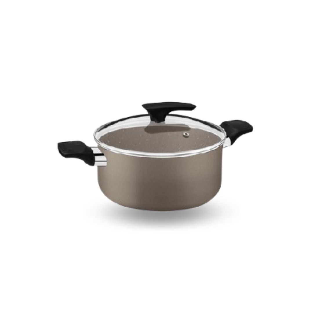 CACEROLA TRAMONTINA MILAZZO 24cm C/TAPA VIDRIO 28572/424