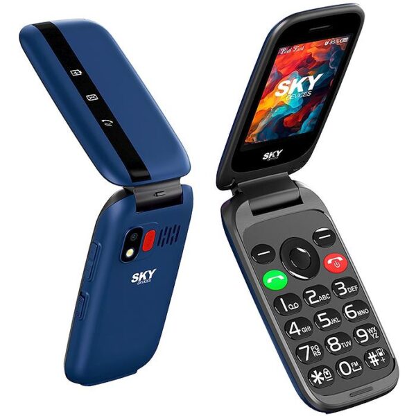 TEL. CELULAR SKY FLIP 4G DUAL SIM 2.4" CAMARA+LED FLASH 1000mAh FM RADIO