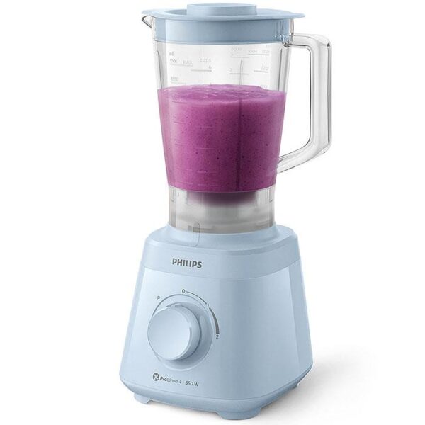 LICUADORA PHILIPS HR-2129/50 CELESTE ProBlend 550W 2 ltrs 2 VEL+ PUSCH P/HIELO - Imagen 2