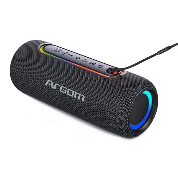 PARLANTE PORTATIL ARGOMTECH X-30 Bluetooth IPx5 5hs BATERIA LUZ RGB ARG-SP-3121B
