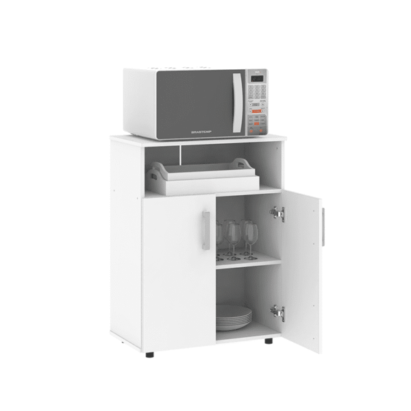 MUEBLE DIELFE MICROONDAS AXM060 2 ESTANTES 2 PUERTAS BLANCO 64x36x84