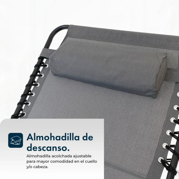 REPOSERA CATRE GARDENLIFE GRANDE GRIS 140KG PLEGABLE F766020 - Imagen 6