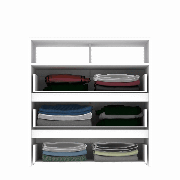 COMODA DIELFE DMC3C BLANCO 3 CAJONES 90x94x45 CORREDERA METALICA - Imagen 3
