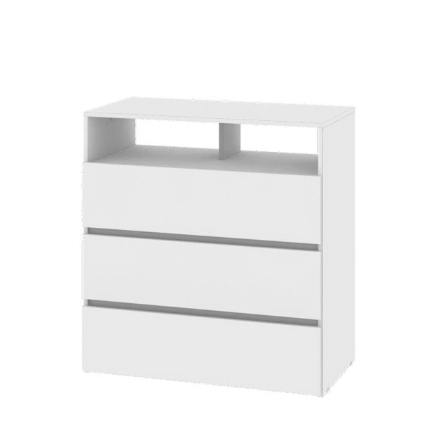 COMODA DIELFE DMC3C BLANCO 3 CAJONES 90x94x45 CORREDERA METALICA - Imagen 2