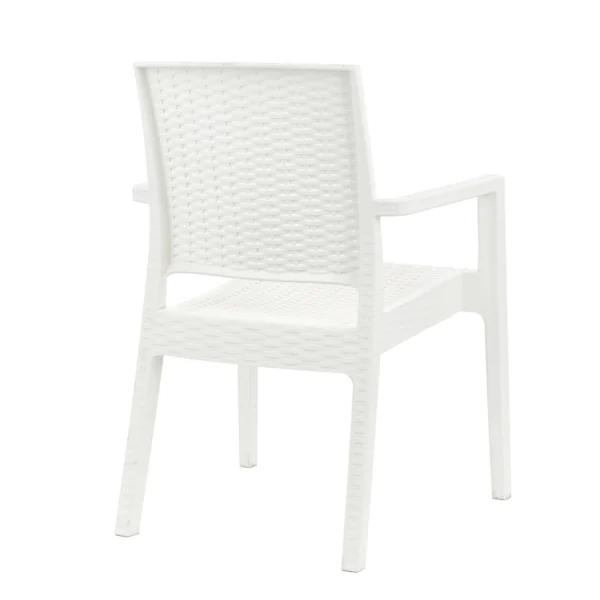SILLON GARDENLIFE MILANO BLANCO SIMIL RATTAN F835000 - Imagen 2