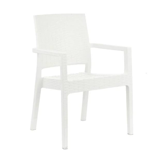 SILLON GARDENLIFE MILANO BLANCO SIMIL RATTAN F835000 - Imagen 3