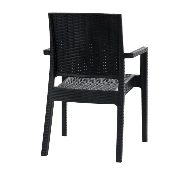SILLON GARDENLIFE MILANO NEGRO SIMIL RATTAN F835001 - Imagen 3