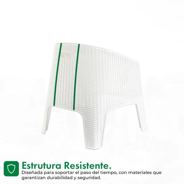 SILLON GARDENLIFE IBIZA BLANCO SIMIL RATTAN F795000 - Imagen 3
