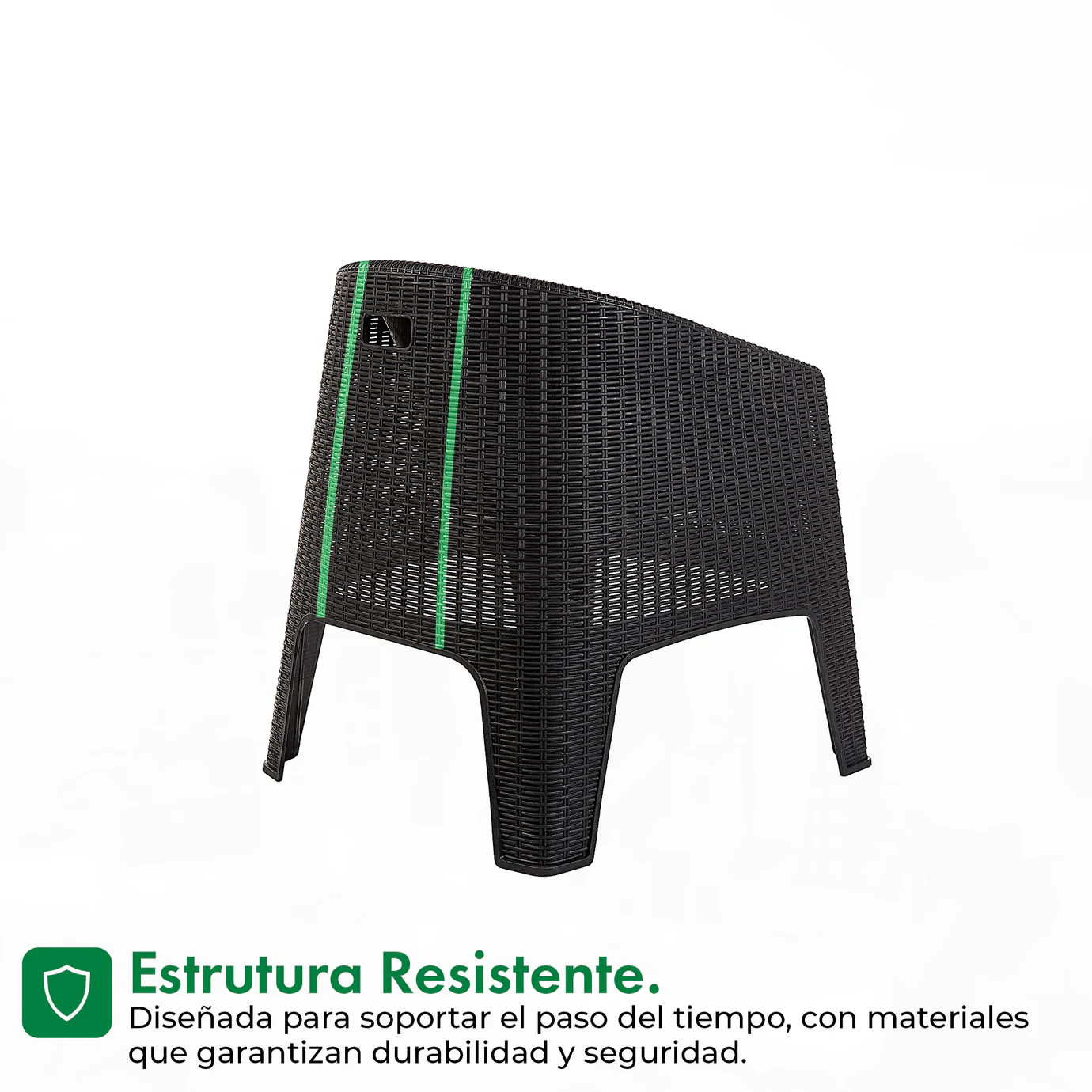 SILLON GARDENLIFE IBIZA NEGRO SIMIL RATTAN F795001 - Imagen 4