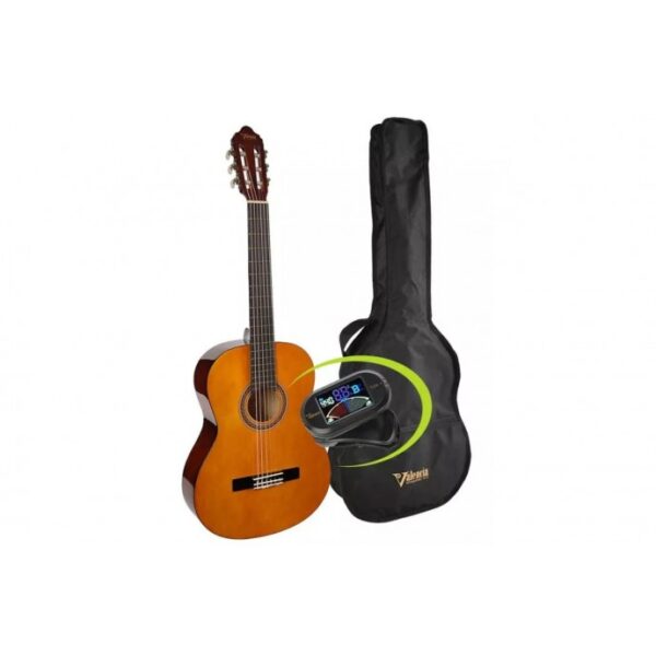 GUITARRA VALENCIA VC104K KIT ESTUDIO FUNDA CORREA AFINADOR COLOR NATURAL