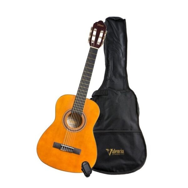 GUITARRA VALENCIA VC104K KIT ESTUDIO FUNDA CORREA AFINADOR COLOR NATURAL - Imagen 2
