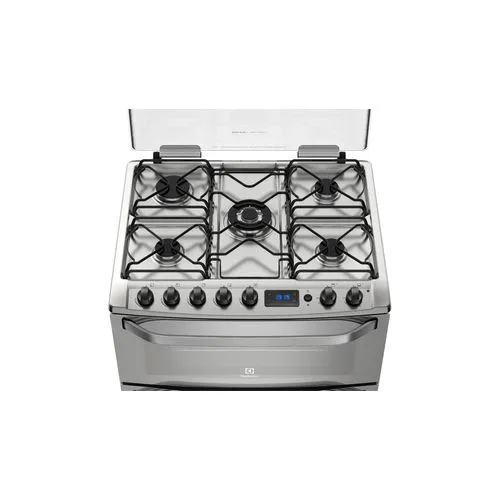 COCINA ELECTROLUX 76DXR 76cm INOX 5 HORNALLAS DOBLE HORNO 90x76x69cm CLASE A - Imagen 2