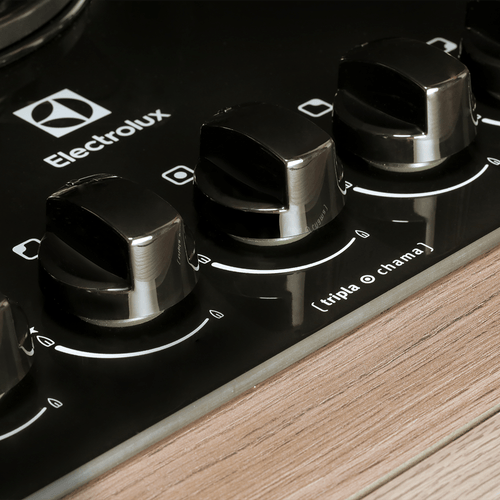 ANAFE ELECTROLUX GC75M GAS 5 HORNALLAS VIDRIO TEMPLADO 75x52 MULTIGAS - Imagen 2