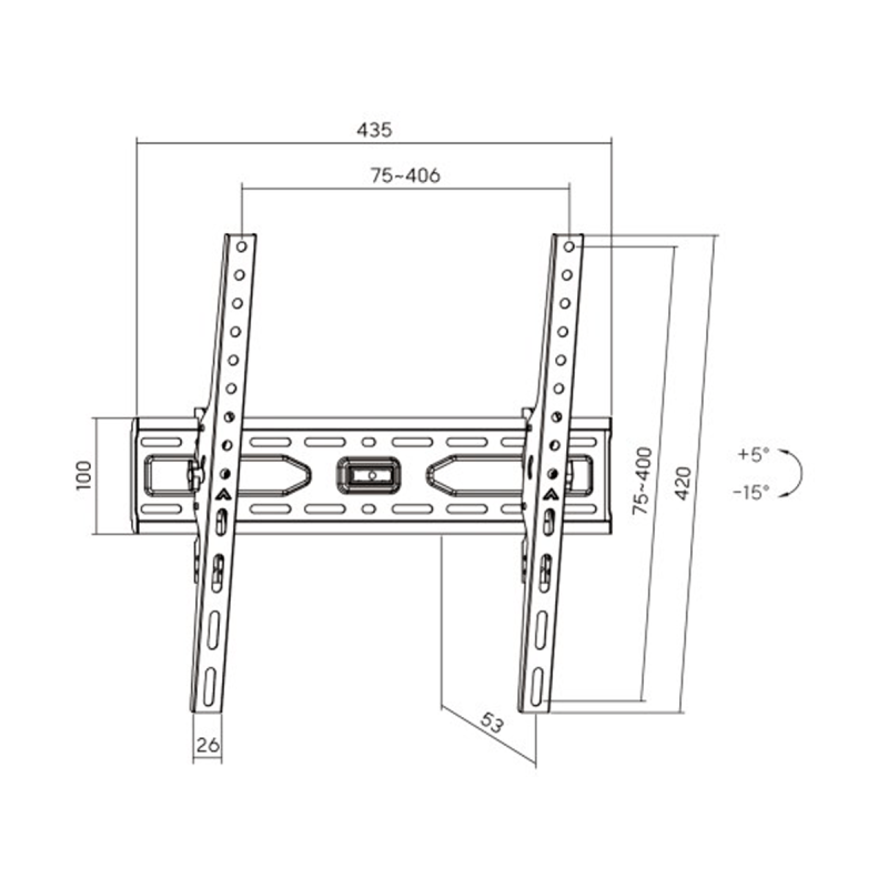 SOPORTE LED ONEBOX OB-IC35 37' A 75' INCLINACION +12º/ -12º - Imagen 2