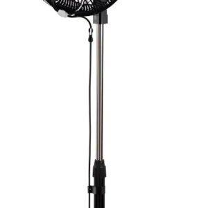 Ventilador De Pie 20  Orbital Coolbreeze - 3 Palas De Metal Color Plateado Estructura Negro - Vpm2016cb 50.8 Cm