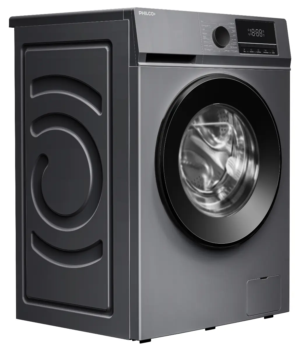 LAVARROPA PHILCO PHLF111DGN2 11kg 1400rpm INVERTER GRIS FRONTAL 16P - Imagen 2